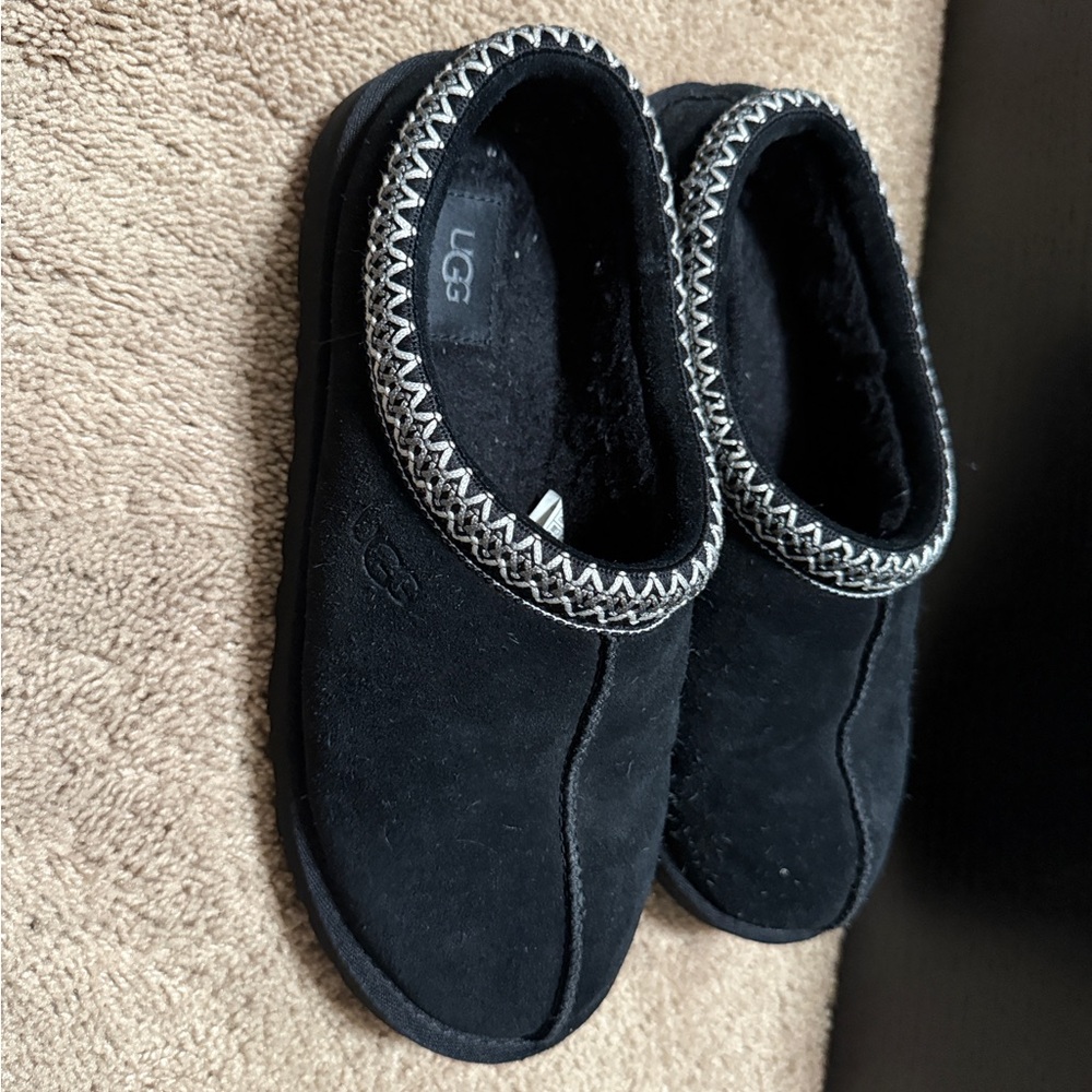 UGG Black Suede Slippers